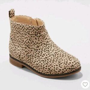 Toddler Girls Onyx Leopard Spot Zipper Slip On Chelsea Boot - Cat & Jack Leopard